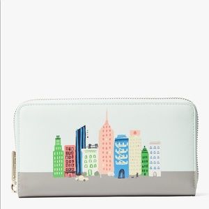 Kate Spade Rock Center NYC Zip Around Continental Wallet NWT
